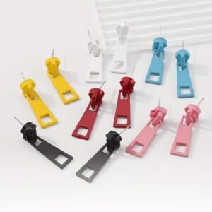 Aretes de Diseño Moderno con Cierre de Cremallera, Aretes Multicolor Simples y Elegantes