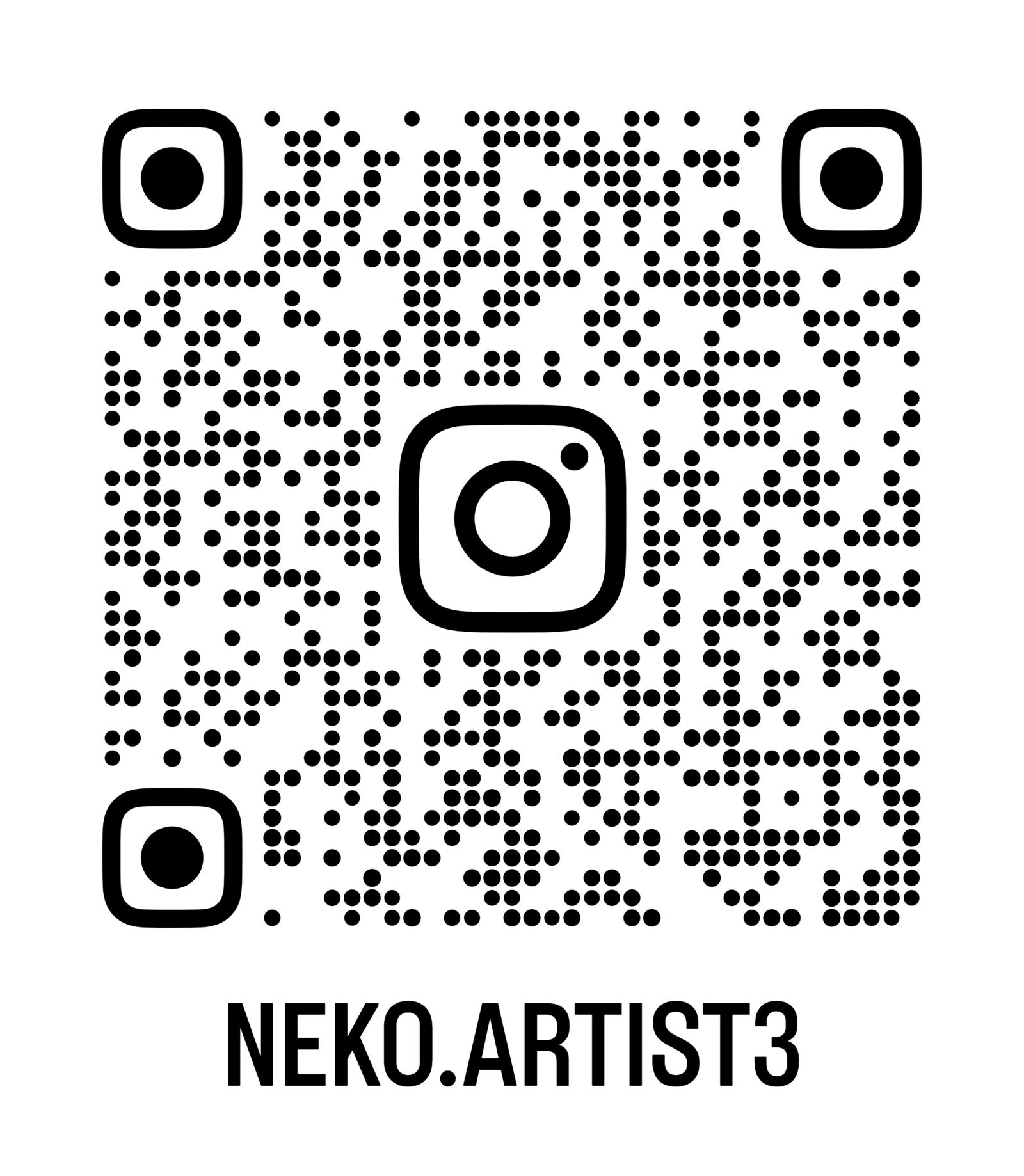 Código QR de Instagram de Neko Artist
